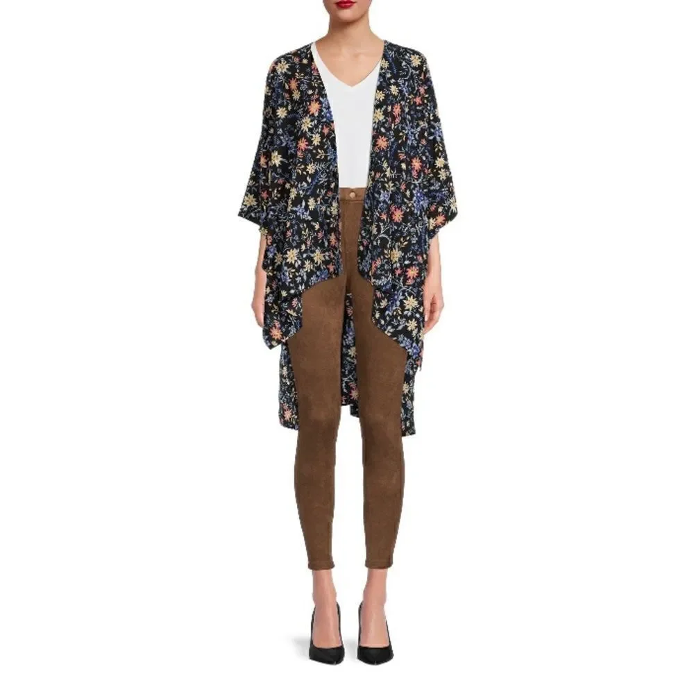 Women’s Waterfall Printed Kimono Layering Piece